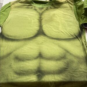 Green Muscle Print Men's Shirt